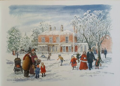 Castle Park House   Winter Christmas Scene (Bernice Barrett Brown)