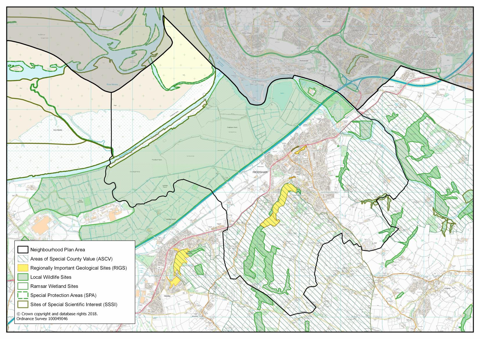 Frodsham Nature Designation Map